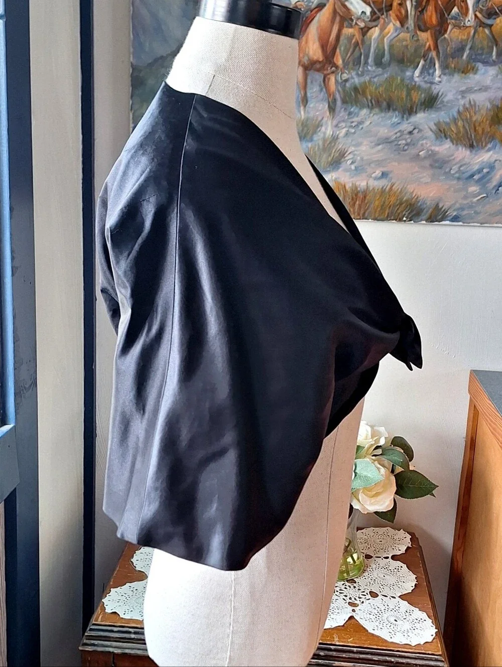 Attic and Barn 2010 Cocktail Seta Silk Blend Cape Bolero, Size 42(10/12 USA)